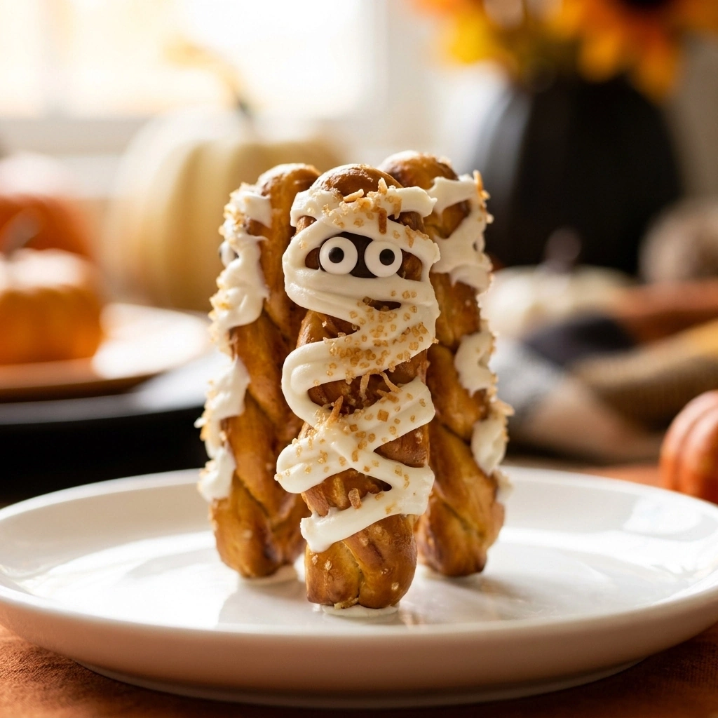 Adorable Mummy Pretzels Recipe for Halloween Fun | Easy Halloween Treat Ideas recipe