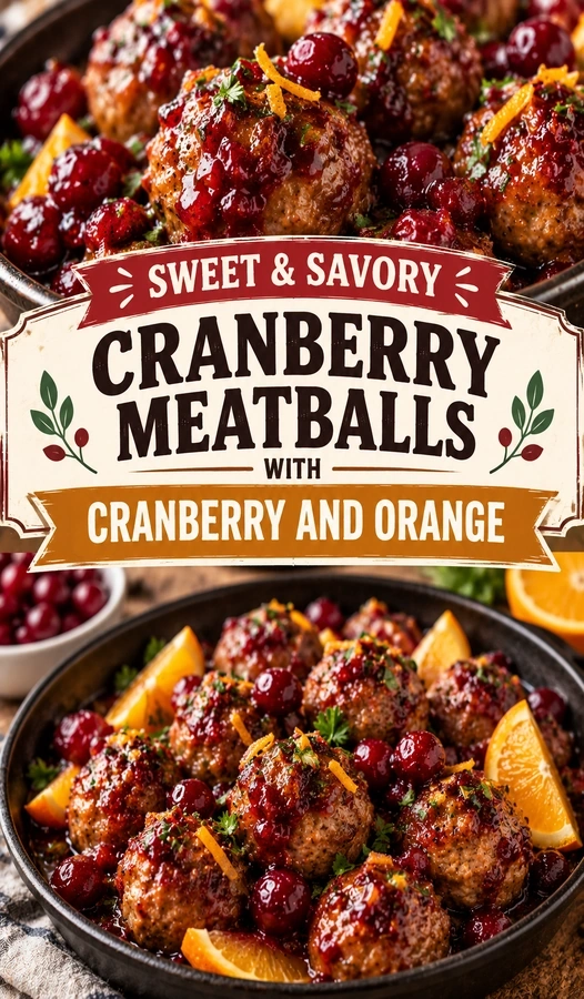 Cranberry Meatballs with Cranberry and Orange | Easy Holiday Party Appetizer recipe