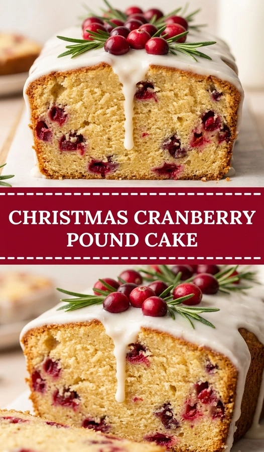 Christmas Cranberry Pound Cake | Festive Holiday Dessert Recipe recipe