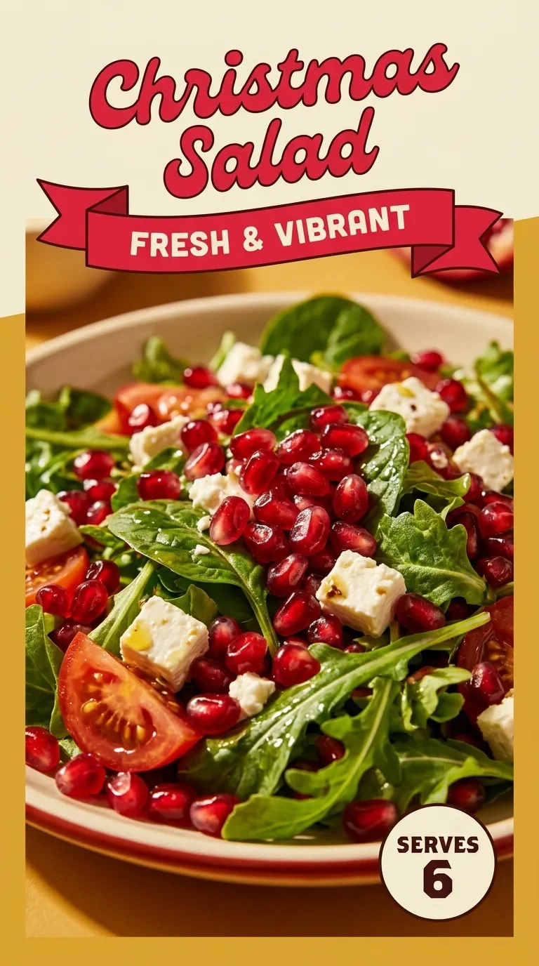 Festive Pomegranate and Pear Christmas Salad | Healthy Holiday Side Dish Recipe recipe