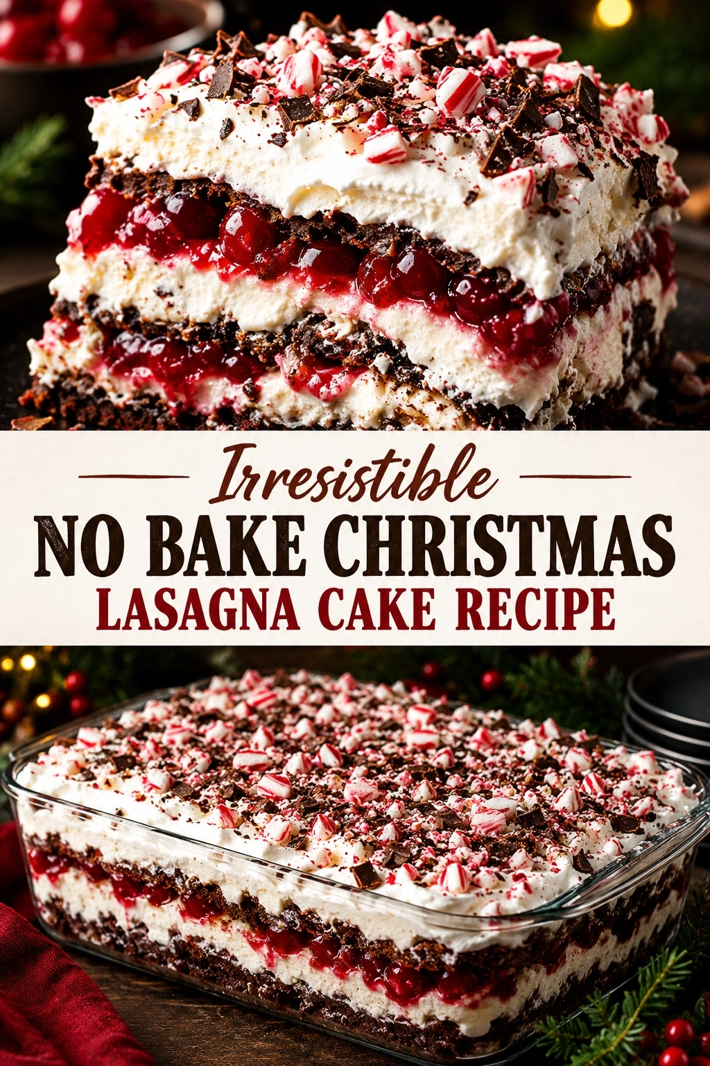 Irresistible No Bake Christmas Lasagna Cake Recipe | Easy Holiday Dessert Idea recipe
