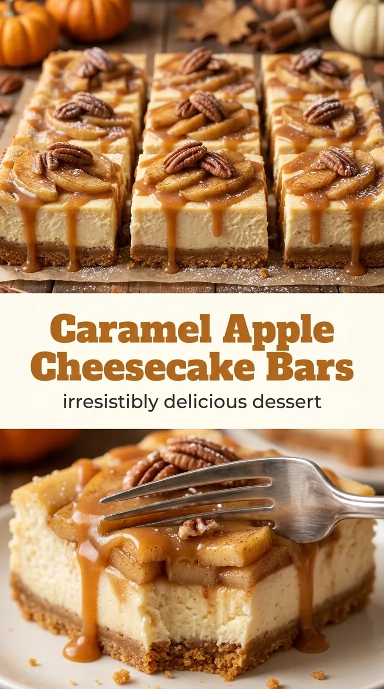 Caramel Apple Cheesecake Bars: Irresistibly Delicious Dessert | Fall Dessert Recipes recipe