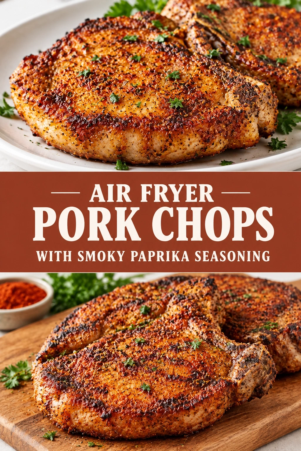 Air Fryer Pork Chops with Smoky Paprika Seasoning | Easy Weeknight Dinner Idea recipe