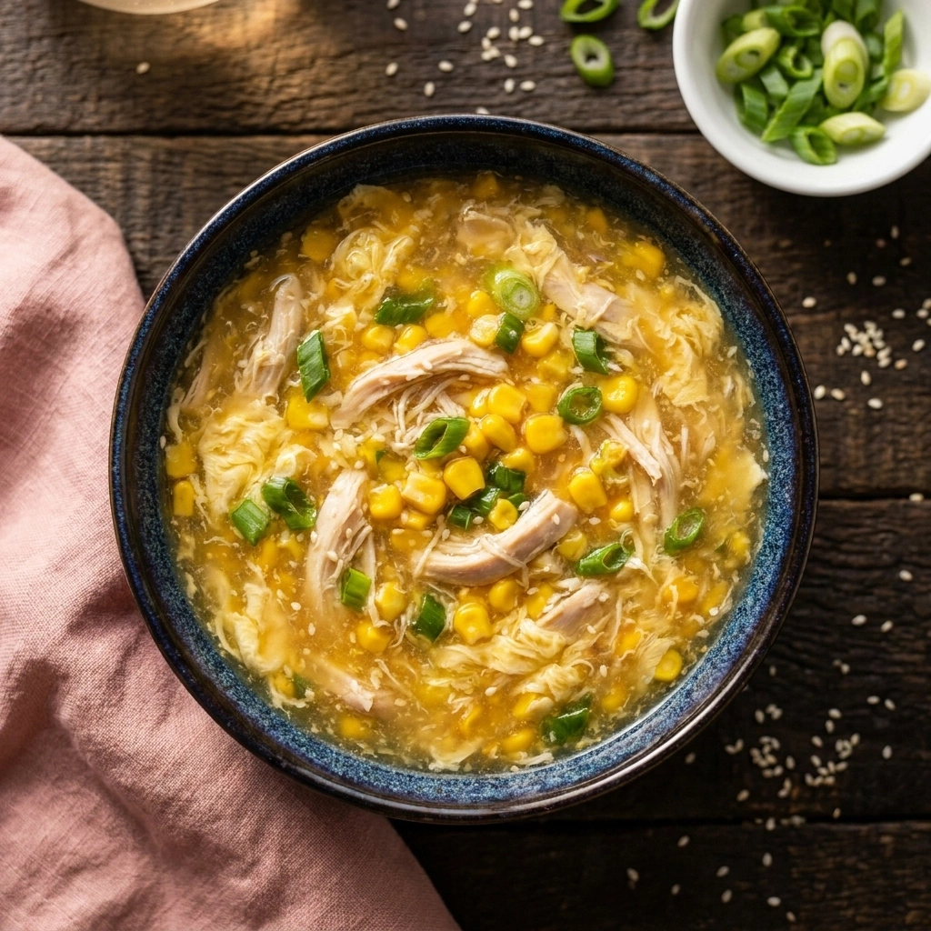 Comforting Sweet Corn Chicken Soup | Easy Healthy Weeknight Dinner Idea recipe