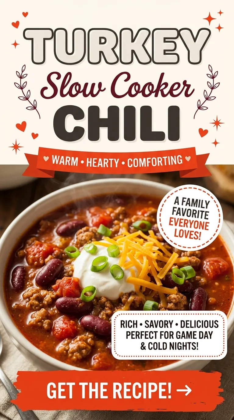 Slow Cooker Turkey Chili | Healthy Weeknight Dinner Idea recipe