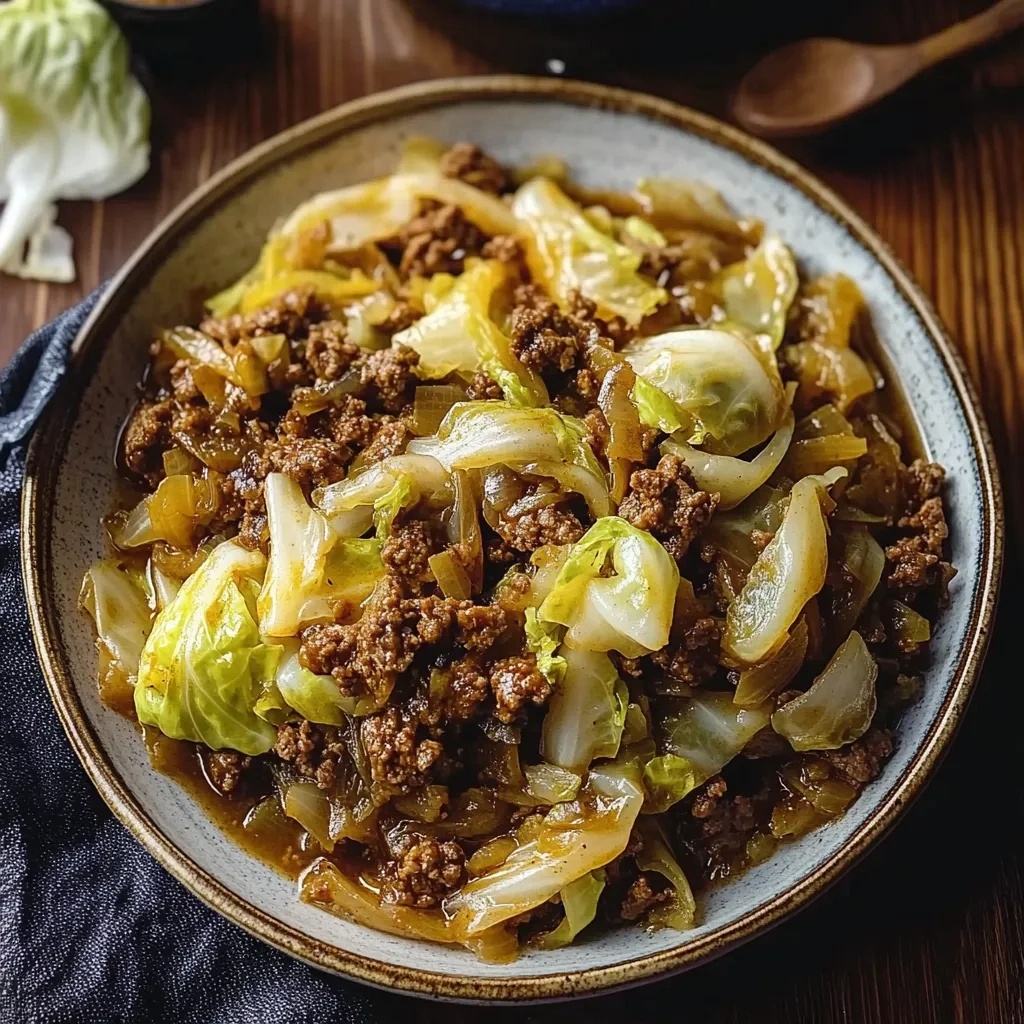 Juicy Ground Beef and Cabbage Skillet Recipe recipe